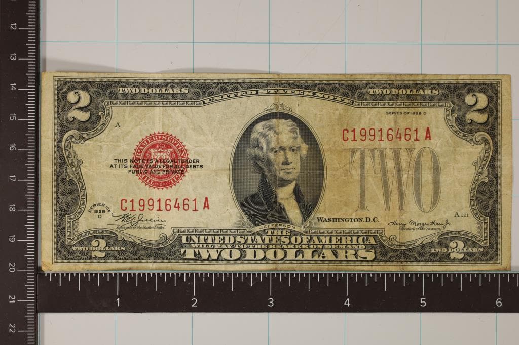 1928-D US $2 RED SEAL NOTE (1 of 2)