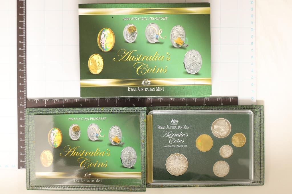2004 AUSTRALIA 6 COIN PROOF SET WITH $1 HOLOGRAM (1 of 2)