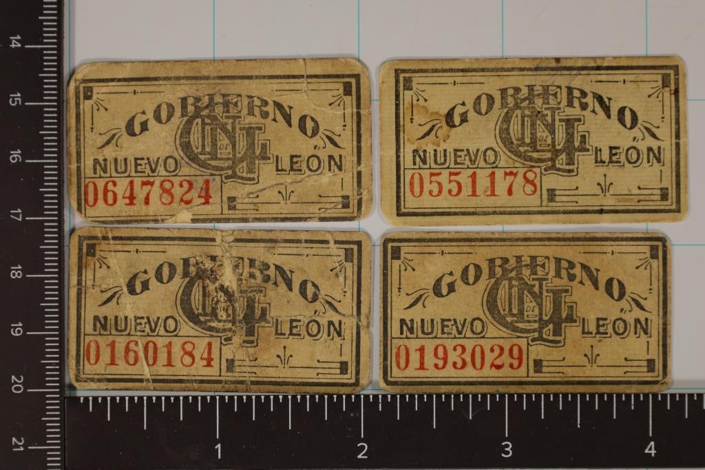 4-1914 MEXICO GOBIERNO DE NUEVO LEON MONTEANARREY (1 of 2)