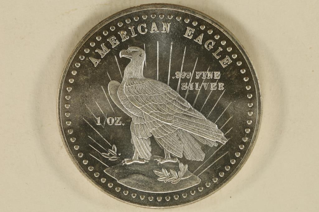 1 TROY OZ. .999 SILVER PROOF ROUND-AMERICAN EAGLE (1 of 2)