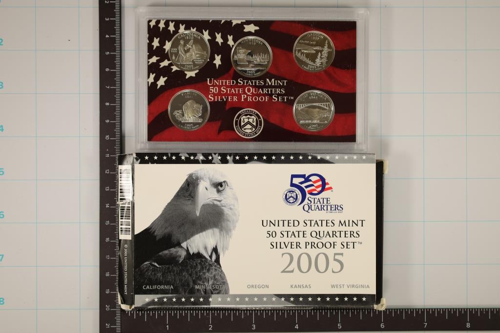 2005 US MINT SILVER 50 STATE QUARTERS SET (1 of 2)