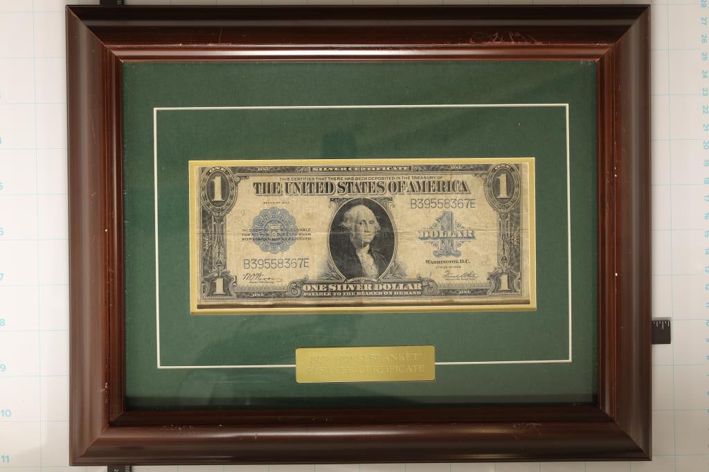 1923 US $1 SILVER CERTIFICATE HORSE BLANKET IN A (1 of 2)