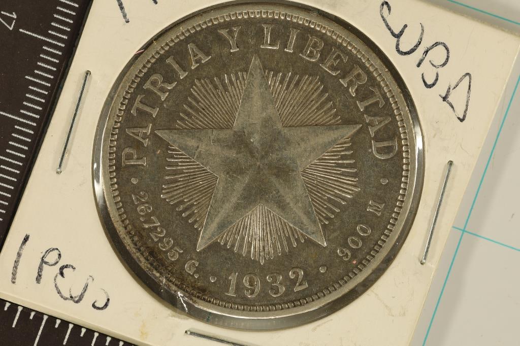1932 CUBA SILVER PESO .7734 OZ. ASW (1 of 2)