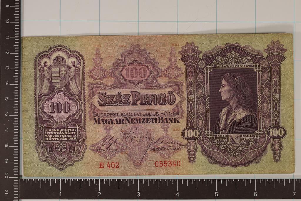 1930 MAGYAR NEMZETY 100 PENGO CU LARGE SIZED (1 of 2)