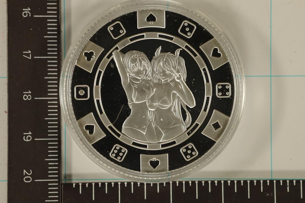 1 TROY OZ .999 FINE SILVER PF ADULT THEMED ROUND (1 of 2)