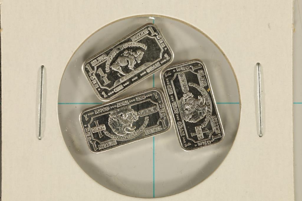 3-1 GRAM .999 FINE SILVER INGOT UNITED STATES OF (1 of 2)