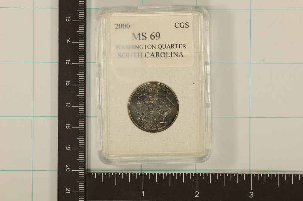 SLABBED 2000-P SOUTH CAROLINA QUARTER MS69 (1 of 2)