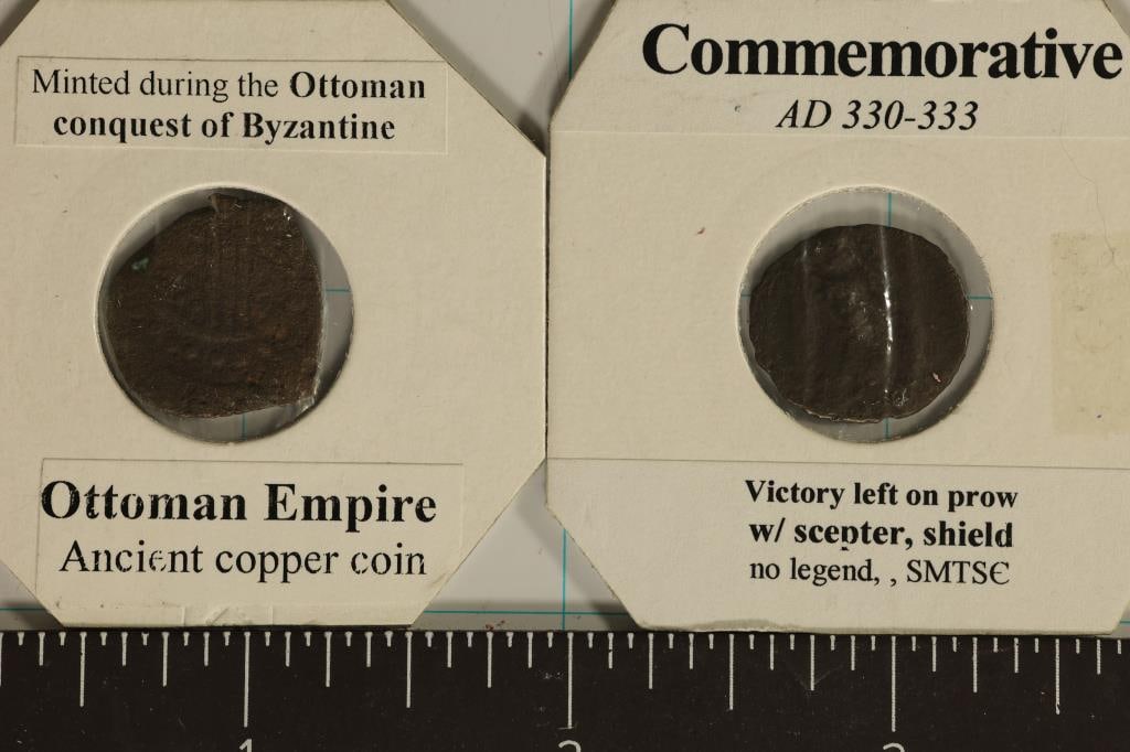 2 ROMAN ANCIENT COINS: 330-333 A.D. COMMEMORATIVE (1 of 2)