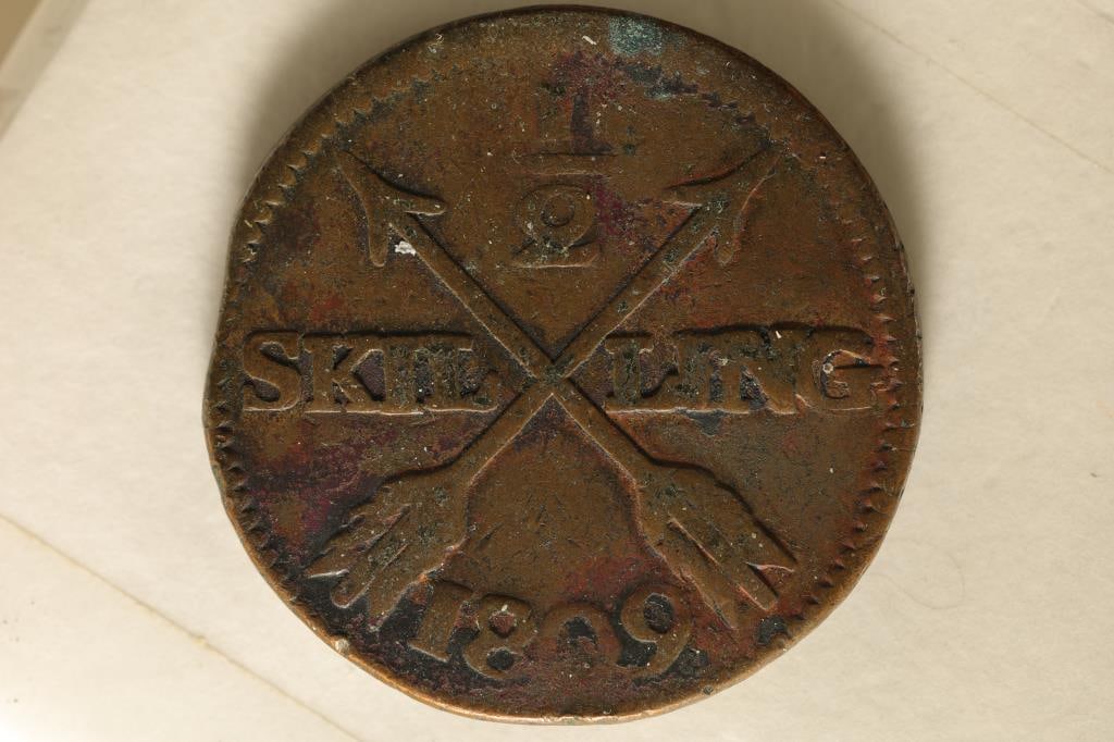1809 DENMARK 2 SKILLING WITH RIM BUMP (1 of 2)