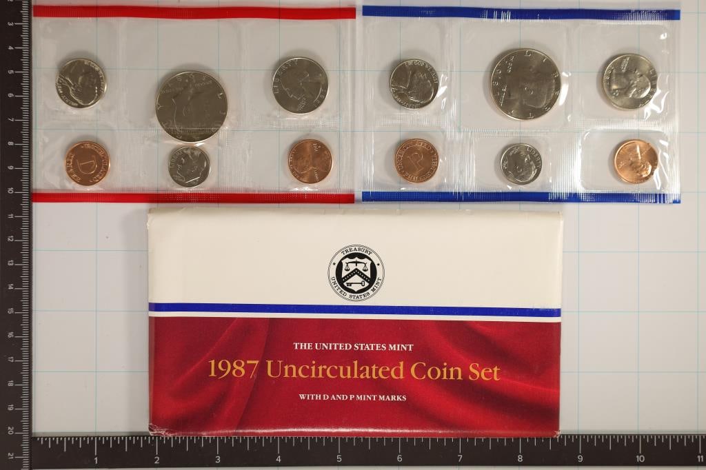 1987 US MINT SET (UNC) P/D (WITH ENVELOPE) (1 of 2)