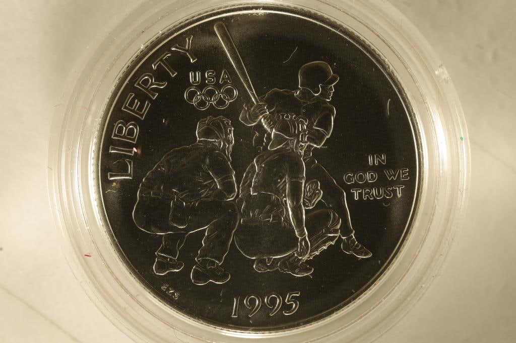 1995-S US UNC HALF DOLLAR "OLYMPIC BASEBALL" (1 of 2)