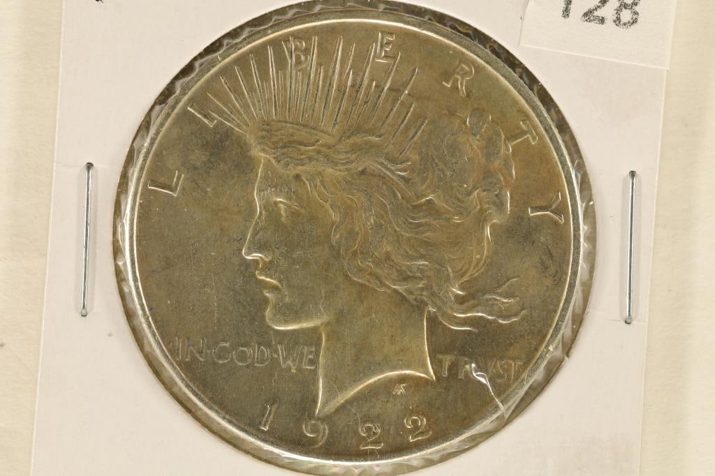 1922 PEACE SILVER DOLLAR (BRILLIANT UNCIRCULATED) (1 of 2)