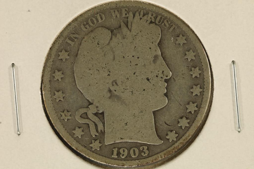 1903 SILVER BARBER HALF DOLLAR (1 of 2)