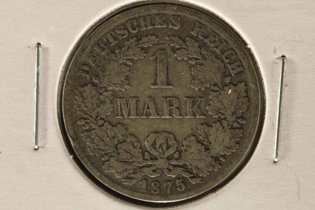 1875-D GERMAN SILVER 1 MARK .1606 OZ. ASW (1 of 2)