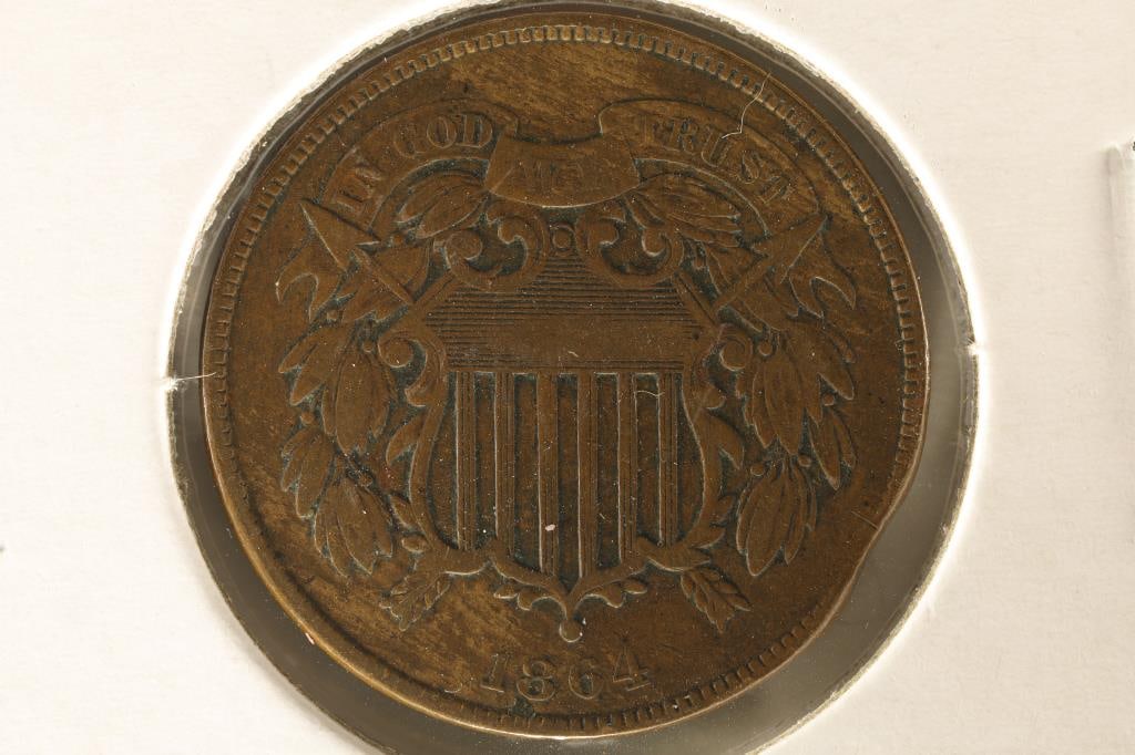 1864 US 2 CENT PIECE WITH RIM BUMP (1 of 2)