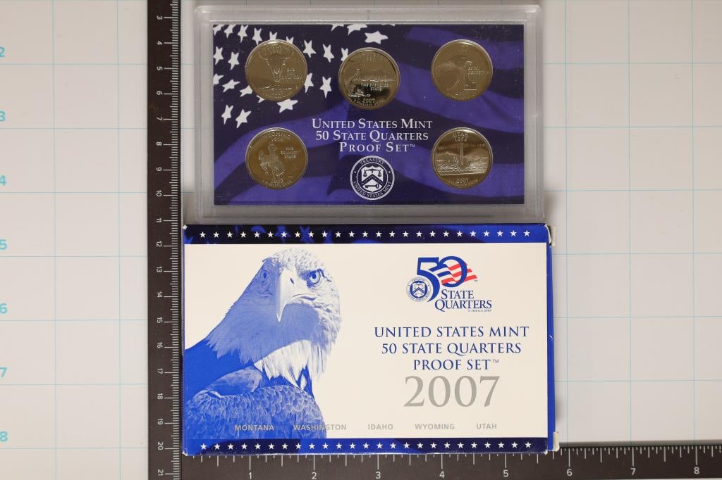 2007 US 50 STATE QUARTERS PROOF SET WITH BOX (1 of 2)