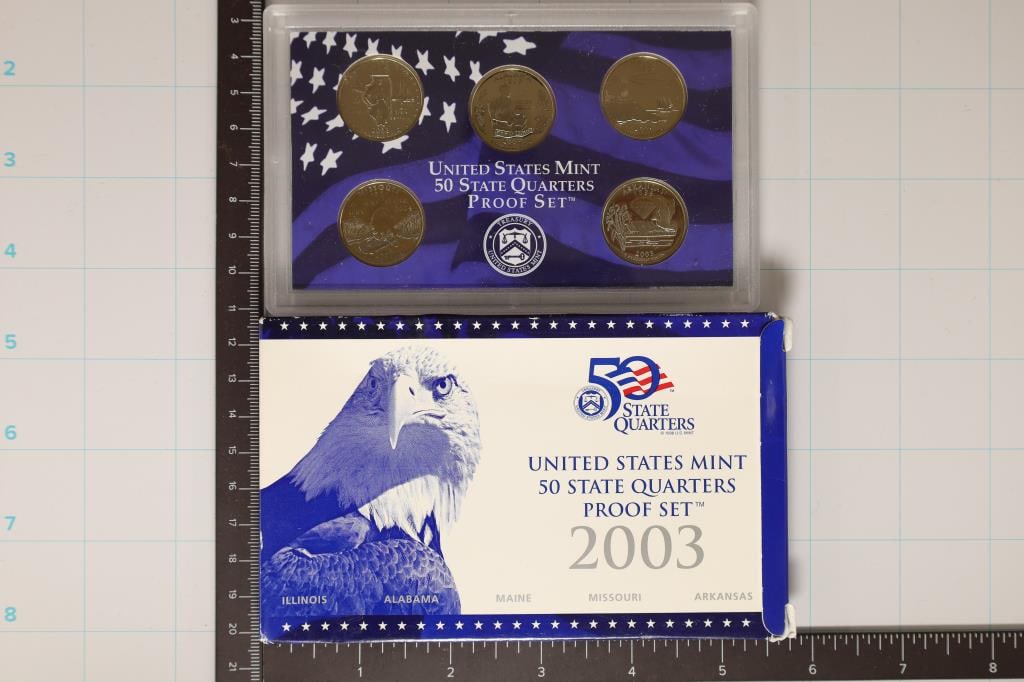 2003 US 50 STATE QUARTERS PROOF SET WITH BOX (1 of 2)