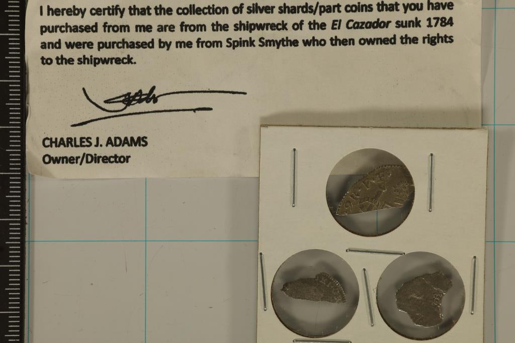 1.2 GRAMS SILVER SHIP WRECK COIN PCS FROM THE (1 of 2)