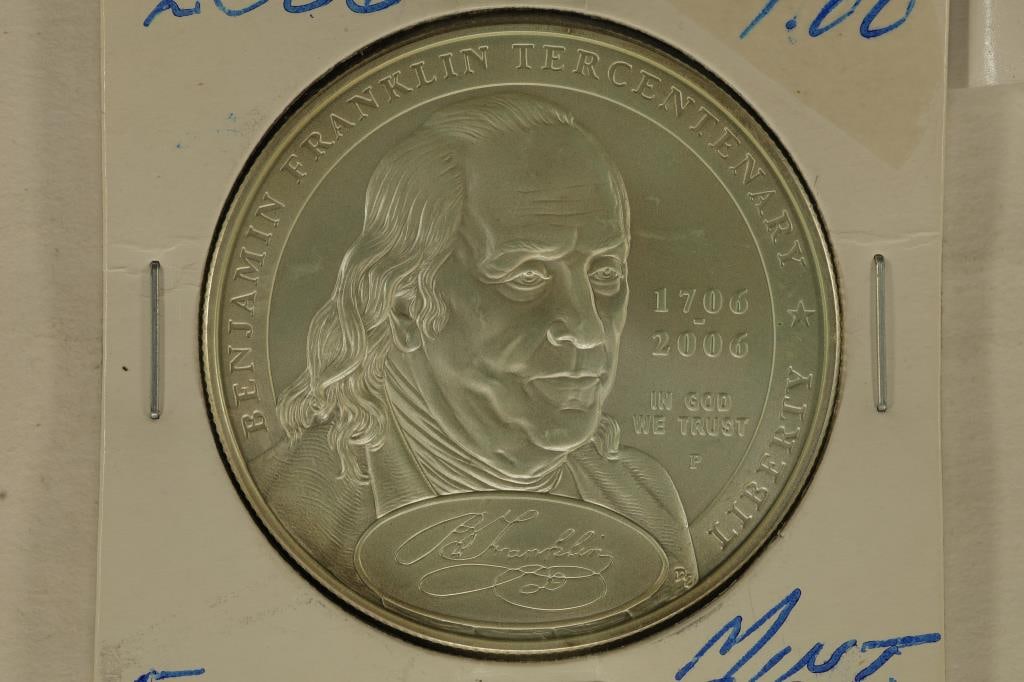 2006-P US UNC SILVER $1 "BENJAMIN FRANKLIN" (1 of 2)