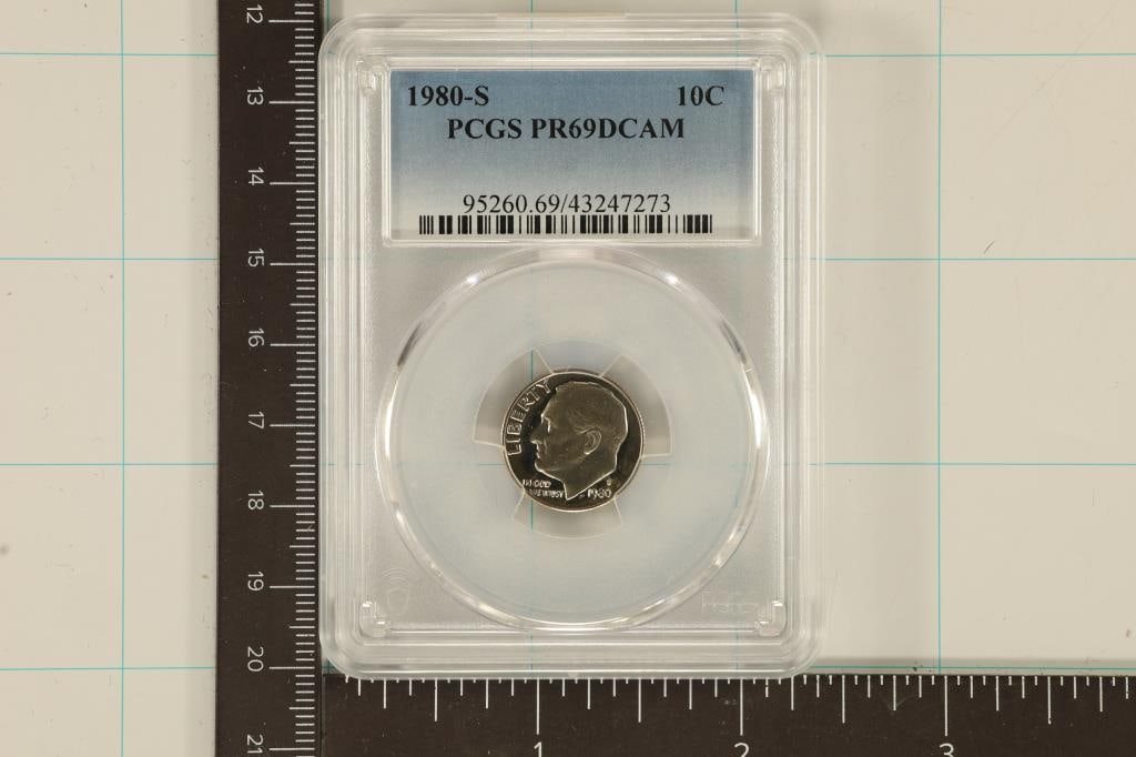 1980-S ROOSEVELT DIME PCGS PR69 DCAM (1 of 2)