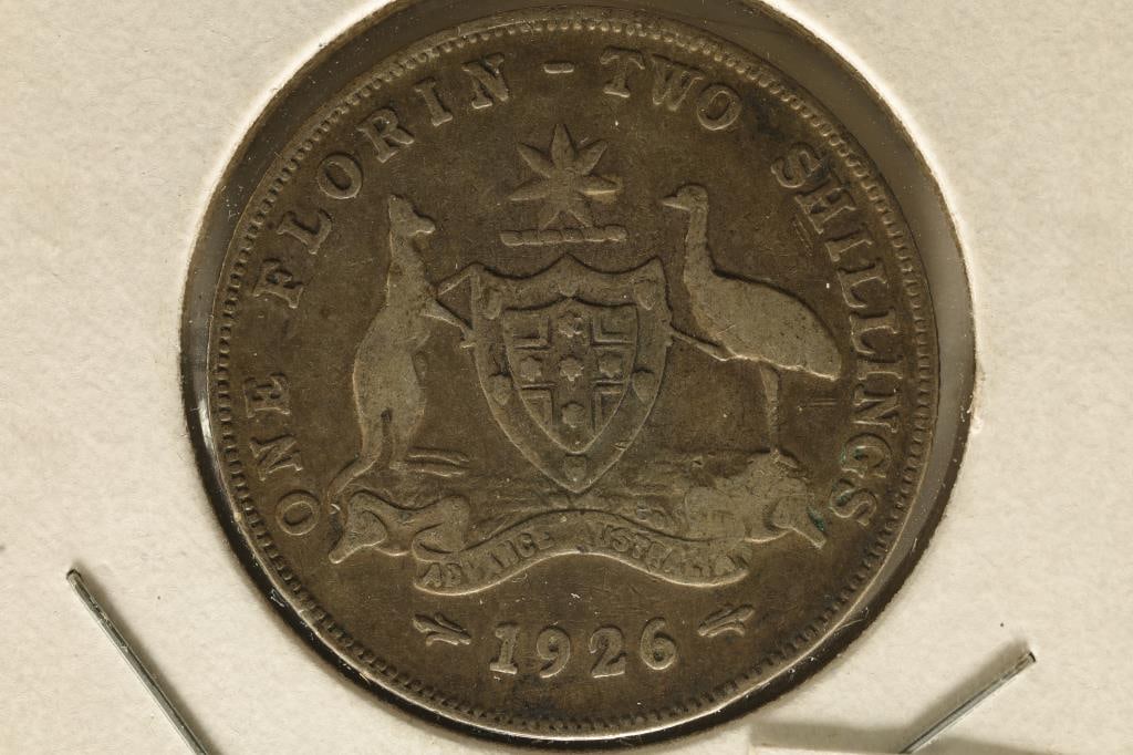 1926 AUSTRALIA SILVER FLORIN .3364 OZ. ASW (1 of 2)