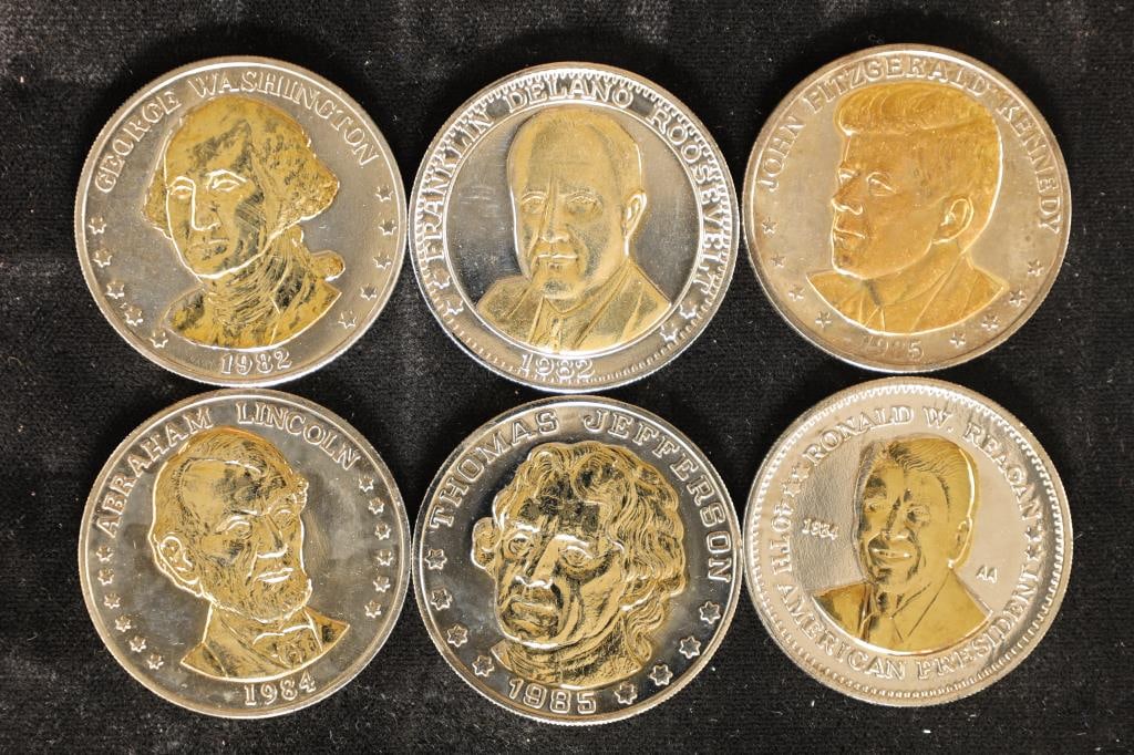 6 PARTIALLY GOLD COLORED AMERICAN DOUBLE EAGLE (1 of 2)