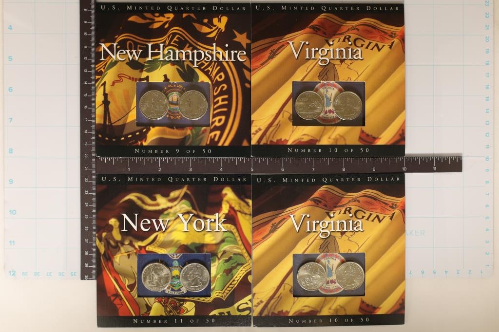 4 US QUARTER P & D SETS 2000 NEW HAMPSHIRE, 2- (1 of 2)