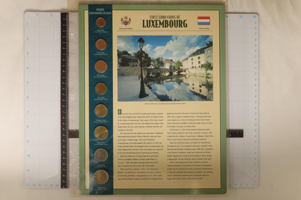 2002 LUXEMBOURG 8 COIN BRILLIANT UNC SET ON (1 of 2)