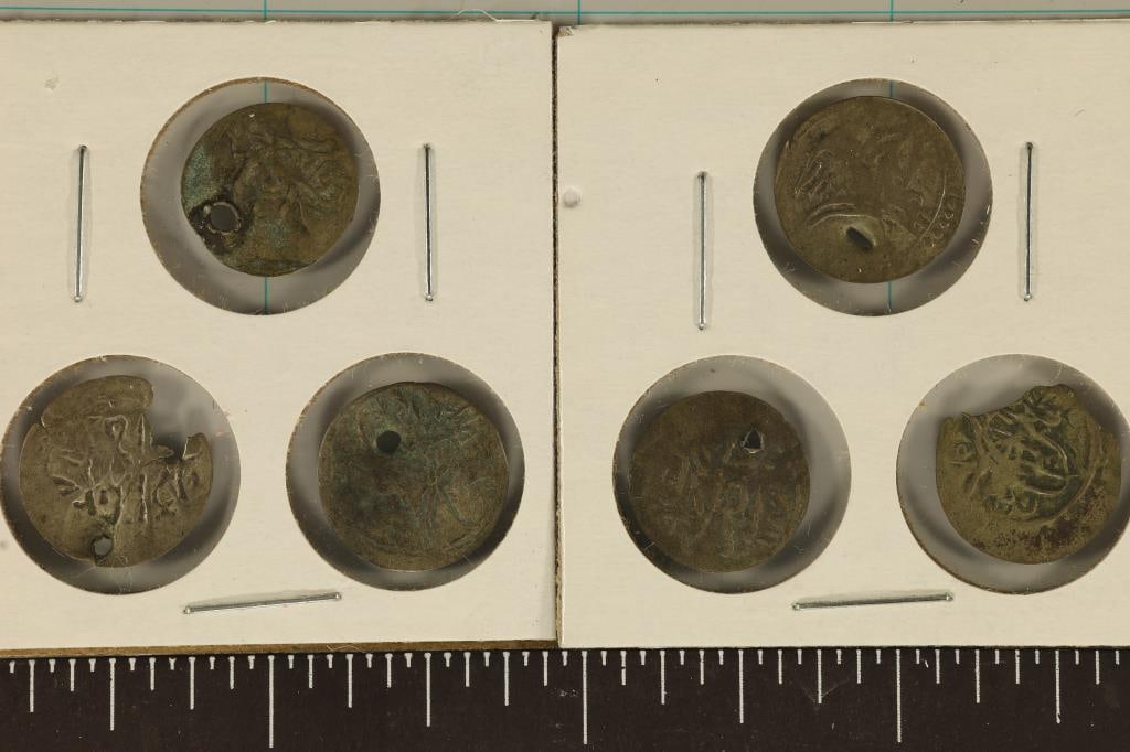 6-SILVER DIME SIZED OTTOMAN EMPIRE PARA COINS: (1 of 2)