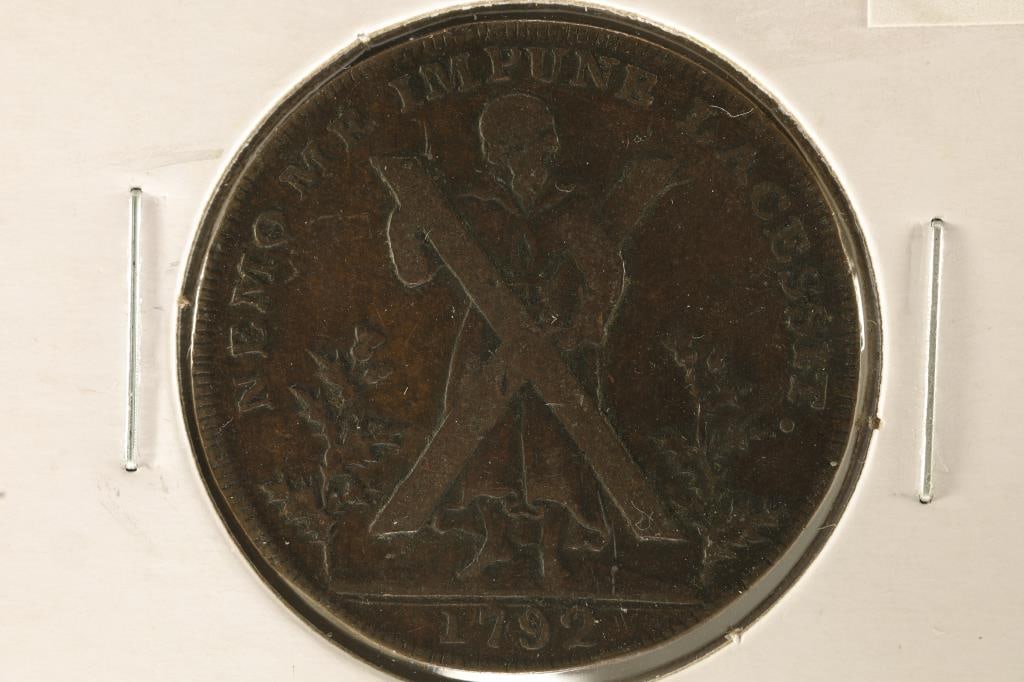 1792 EDINBOROUGH HALF PENNY CONDER TOKEN (1 of 2)