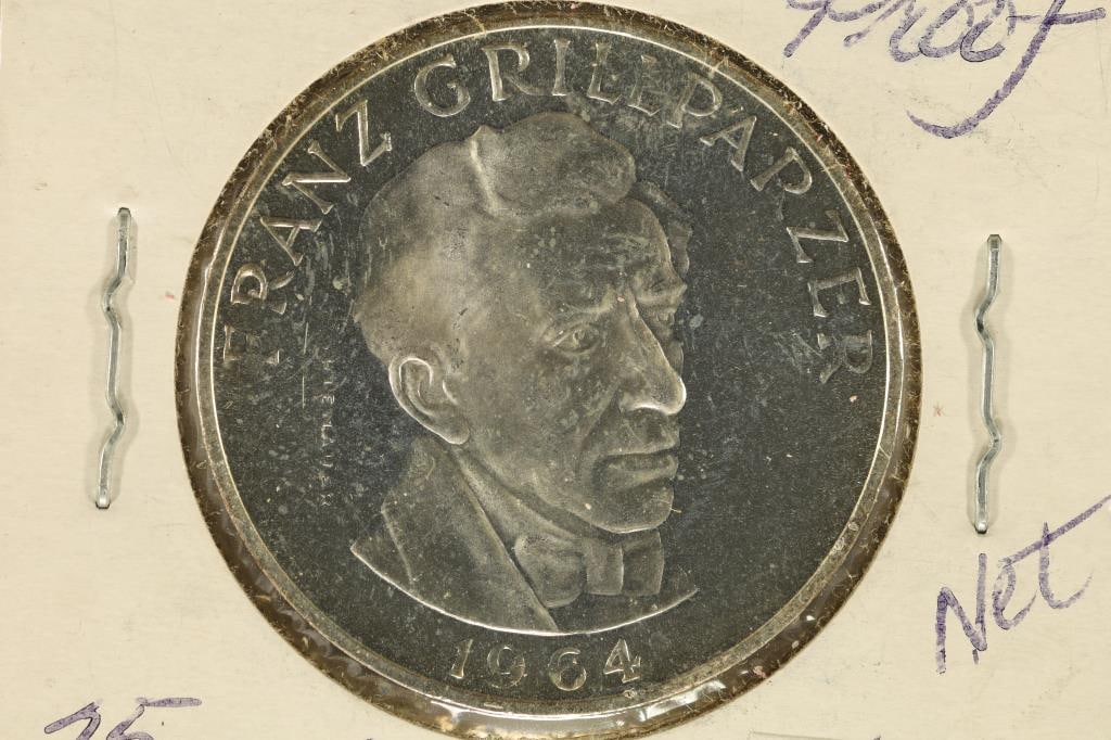 1964 AUSTRIA SILVER PF 25 SCHILLING .3344 OZ. ASW (1 of 2)