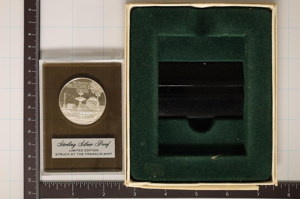 1974 STERLING SILVER PROOF ROUND "THE FRANKLIN (1 of 3)