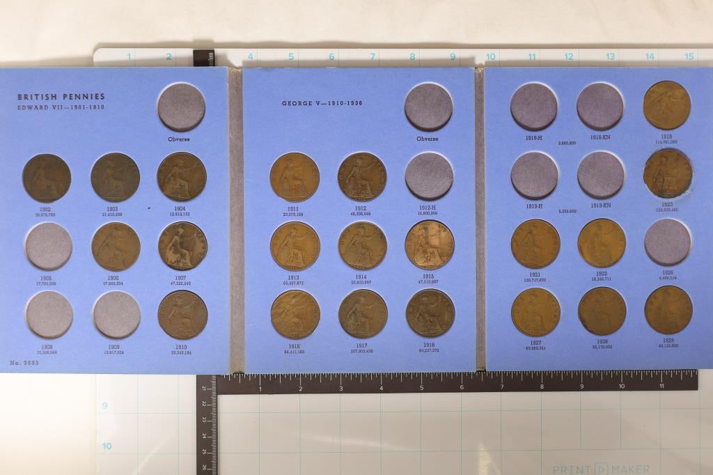 PARTIAL GREAT BRITAIN PENNY COLLECTION IN WHITMAN (1 of 6)