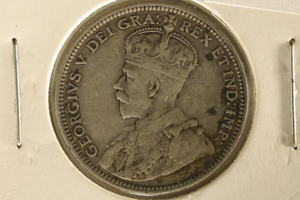1912 NEWFOUNDLAND SILVER 20 CENTS .1402 OZ. ASW (1 of 2)