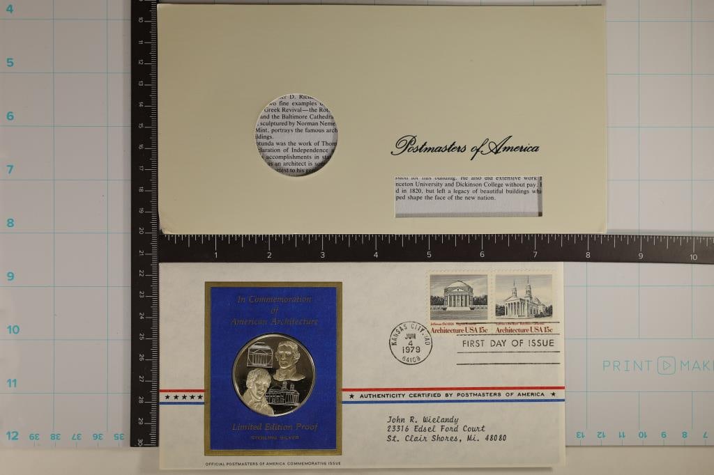 .8 OZ. PF STERLING SILVER ROUND IN FDC: AMERICAN (1 of 2)