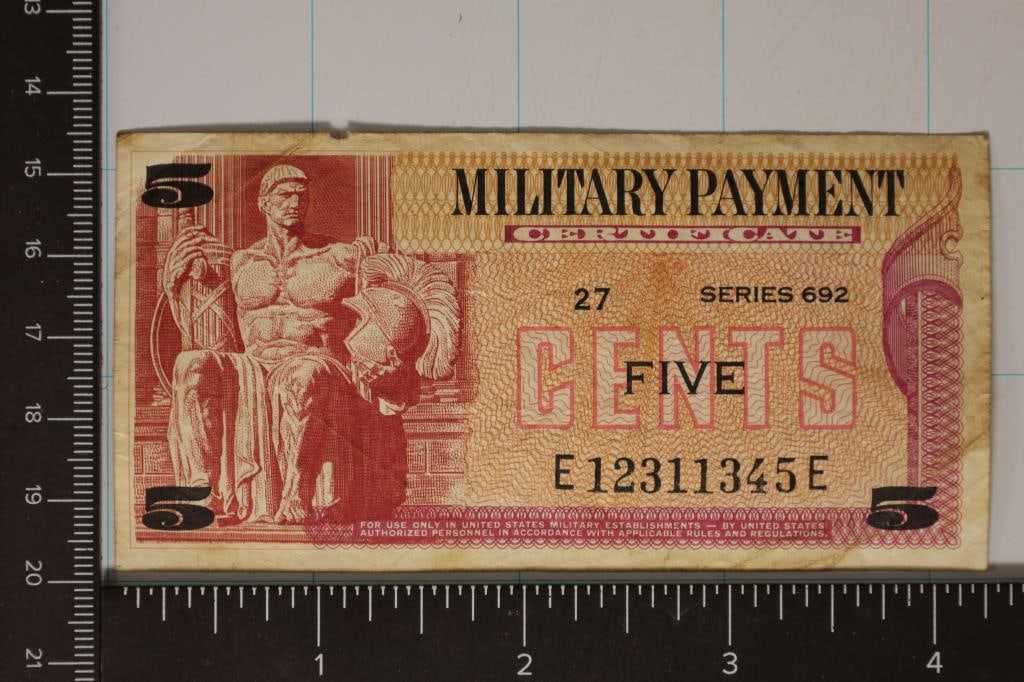 SERIES 692 US MILITARY 5 CENT PAYMENT CERTIFICATE (1 of 2)