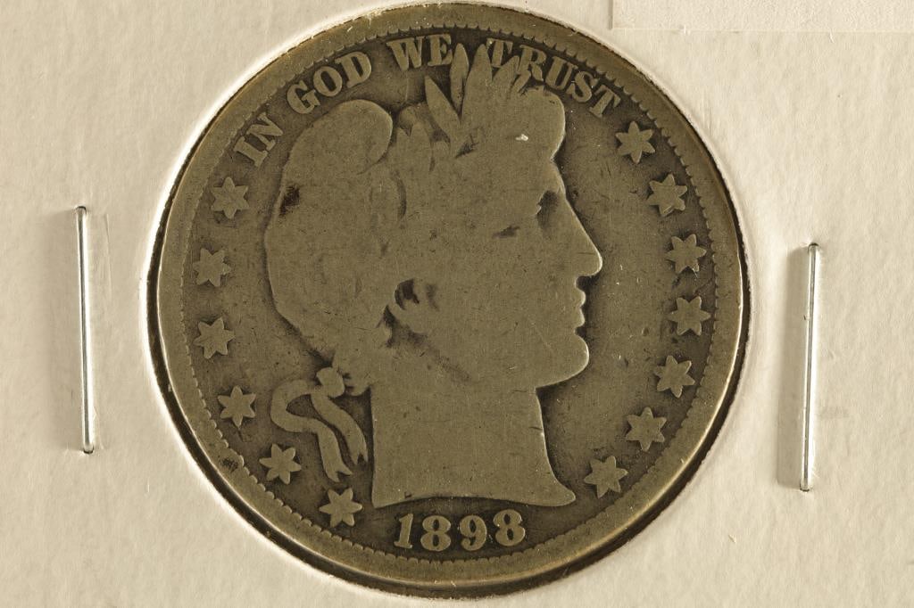 1898-O SILVER BARBER HALF DOLLAR (1 of 2)