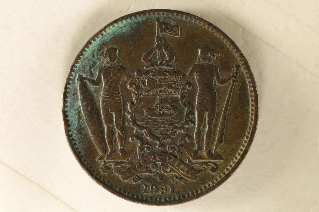 1891-H BRITISH NORTH BORNEO 1 CENT (1 of 2)
