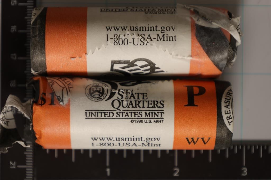 2 PARTIAL ROLLS OF BU STATE QUARTERS: (36) 2005-P (1 of 1)