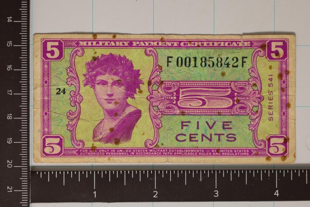 SERIES 541 US 5 CENT MILITARY PAYMENT CERTIFICATE (1 of 2)