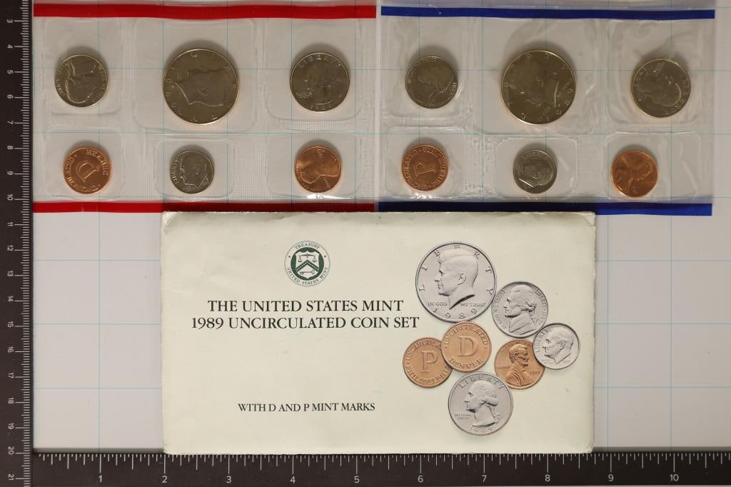 1989 US MINT SET (UNC) P/D (WITH ENVELOPE) (1 of 2)