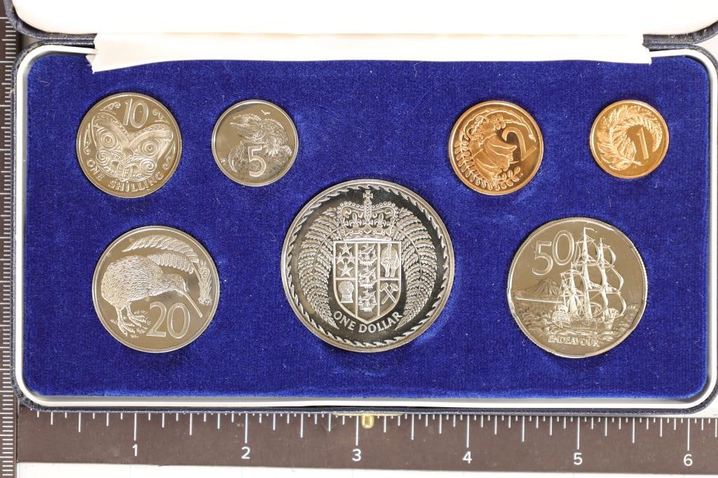 1969 NEW ZEALAND 7 COIN SPECIMEN SET IN (1 of 3)