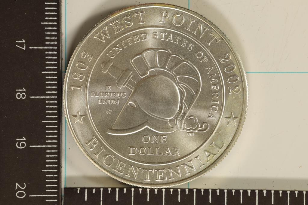 2002-W US UNC SILVER $1 "WEST POINT BICENTENNIAL" (1 of 2)