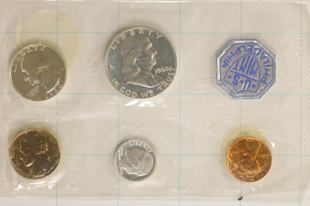 1960 US SILVER PROOF SET (WITHOUT ENVELOPE) (1 of 2)