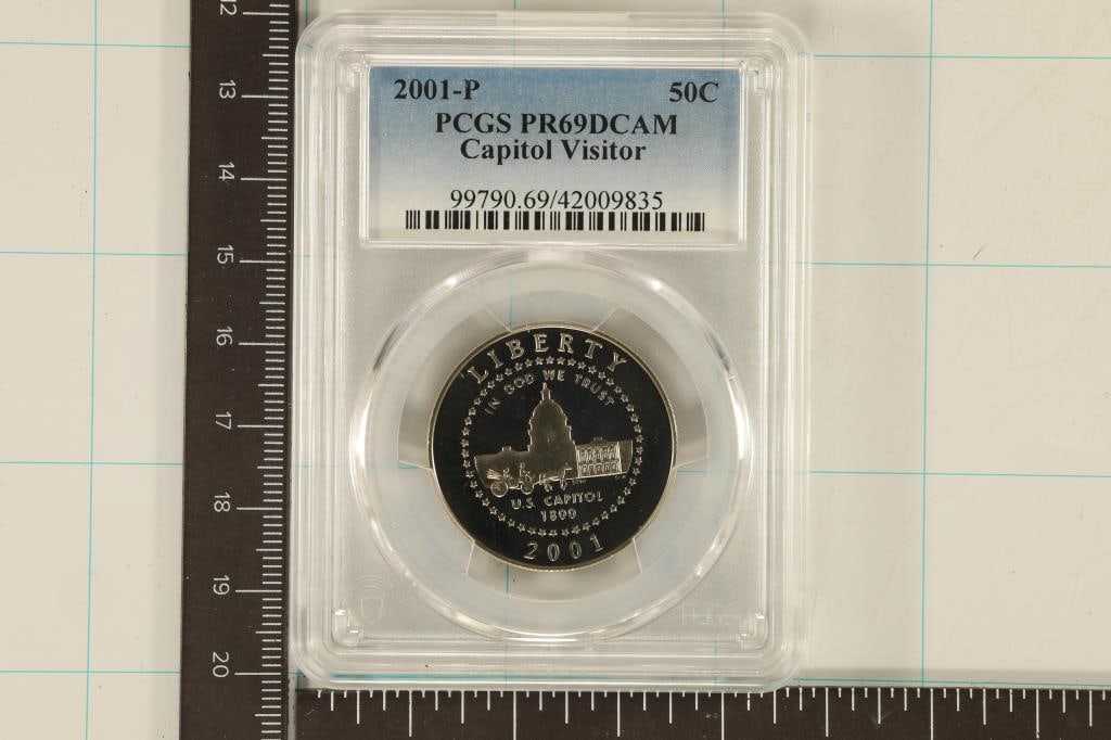 2001-P US HALF DOLLAR CAPITOL VISITOR PCGS PR69 (1 of 2)
