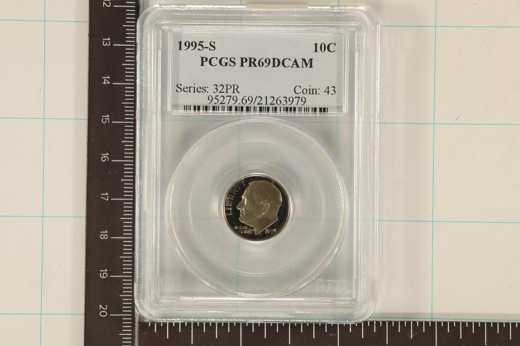 1995-S ROOSEVELT DIME PCGS PR69 DCAM (1 of 2)