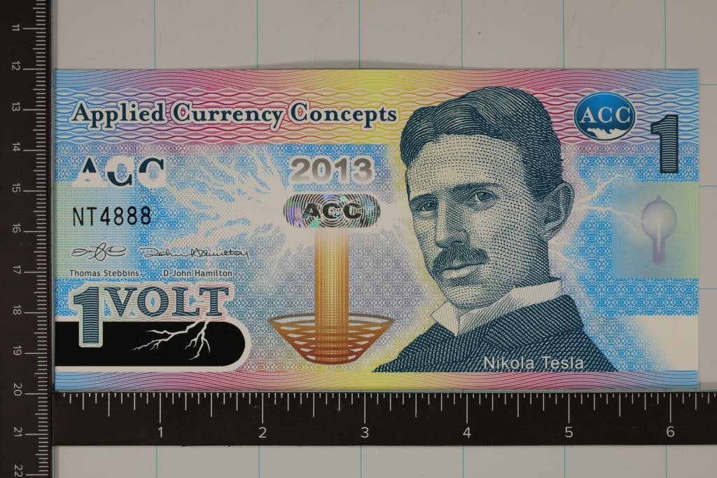 2013 APPLIED CURRENCY CONCEPTS 1 VOLT COLORIZED (1 of 2)