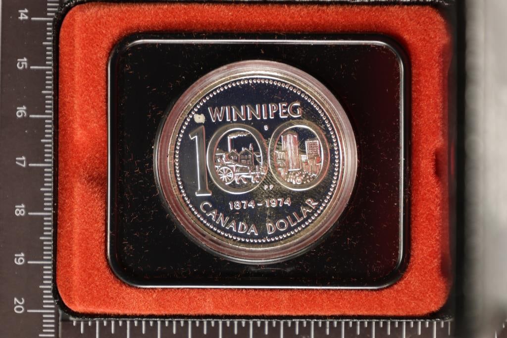 1974 CANADA SILVER "WINNEPEG" BRILLINAT UNC $1 (1 of 4)