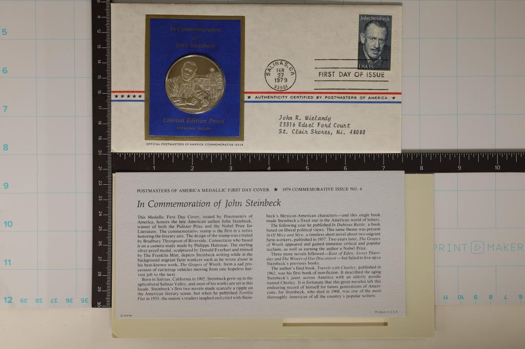 .8 OZ. PF STERLING SILVER ROUND IN FDC: (1 of 2)