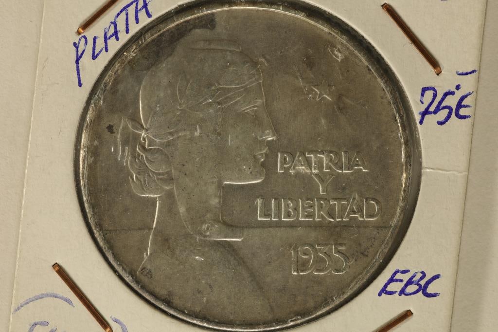 1935 CUBA SILVER 1 PESO .7734 OZ. ASW (1 of 2)